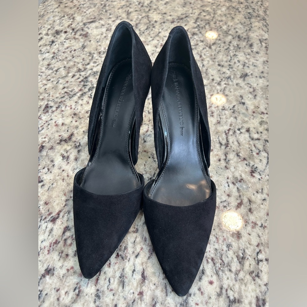 Banana Republic Black Suede Heels